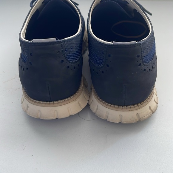 Cole Haan ZeroGrand Stitchlite Sneaker Marine Blue Wingtip Oxford Shoe Size 10.5 - Picture 5 of 7